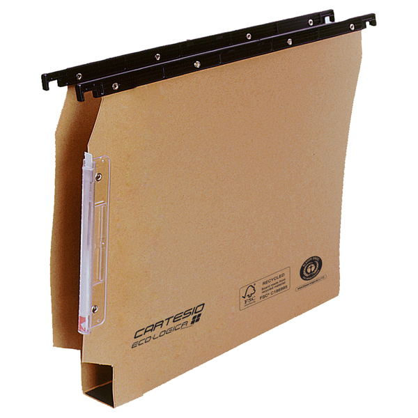 86119 Cartella sospesa Cartesio Eco-logica - armadio - 33 cm - fondo U - 33 x 28 cm - avana - Bertesi