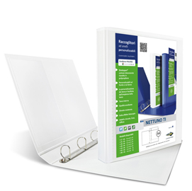 Raccoglitore personalizzabile Nettuno Ti - 22 x 30 cm - 4 anelli a D 30 mm - dorso 3