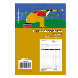 86516 Blocco copia di di cortesia (fatt.elett.) cortesia (fatt.elett.) 33x3 autocop. - Edipro