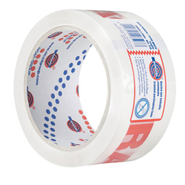 87154 Nastro adesivo PP36NN - "fragile" - 5 cm x 66 m - rosso/bianco - Eurocel