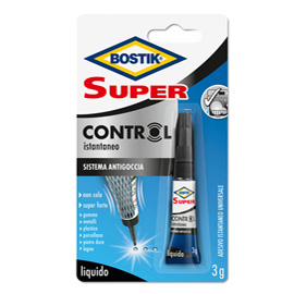 87787 Colla istantanea universale Super Control - 3 gr - trasparente - Bostik