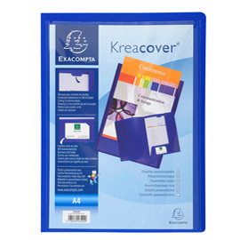 89310 Cartella di presentazione con 2 alette Kreacover - A4 - PP - blu - Exacompta