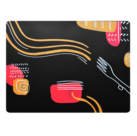 91131 Tovaglietta americana linea Spaghetti - 41 x 31 cm - nero - Stilcasa