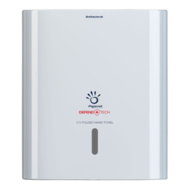 91809 Dispenser antibatterico Defend Tech - per asciugamani piegati a C/V - Papernet