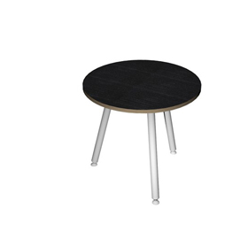 Tavolo riunione tondo Skinny Metal - diametro 80 cm - nero venato