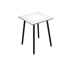Tavolo alto Skinny Metal - 80 x 80 x 105 cm - nero/bianco