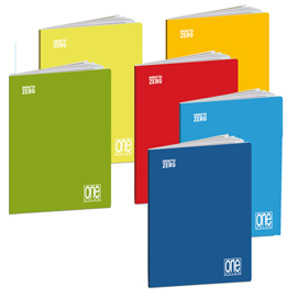 92811 Maxiquaderno One Color Impatto Zero - A4+ - 1 rigo - forato - 80 fg - spiralato - Blasetti - conf. 6 pezzi + 6 scatoline foglietti