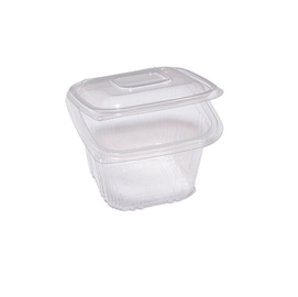 93193 Contenitori in PP - con coperchio incernierato - 12 x 12 x 7
