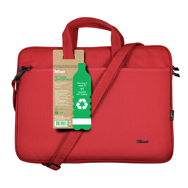 93707 Borsa per notebook - Bologna - ecocompatibile - da 16" - rosso - Trust