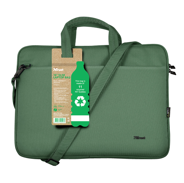 93708 Borsa per notebook - Bologna - ecocompatibile - da 16" - verde salvia - Trust