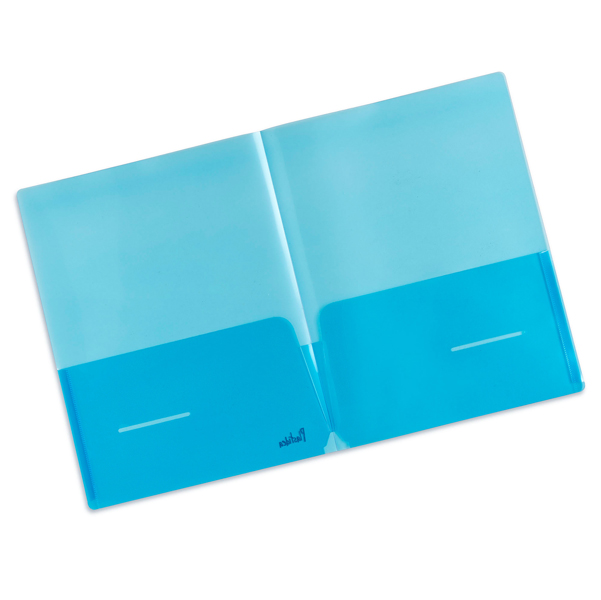 94514 Cartella con doppia tasca Plastidea - A4 - PP - blu - Iternet - conf. 5 pezzi
