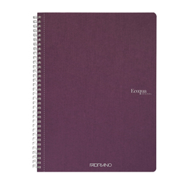 Maxiquaderno Ecoqua original - spiralato - A4 - 90 gr - 5 mm - 70 fogli - vino - Fabriano