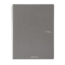 Maxiquaderno Ecoqua original - spiralato - A4 - 90 gr - 1 rigo - 70 fogli - antracite - Fabriano