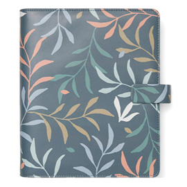 94926 Organiser - c/cinturino - fantasia Botanical - A5 - 233 x 217 x 46 mm - blu - Filofax