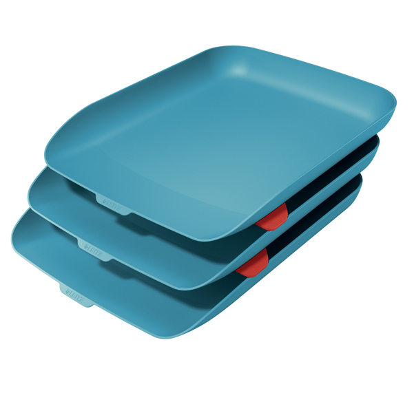 95288 Kit tripla vaschetta portacorrispondenza Cosy - blu - Leitz