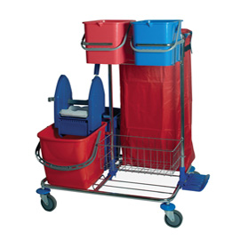 95310 Carrello per pulizie Star 2 - cromato - 48 L - 82 x 71 x 105 cm - Taxon