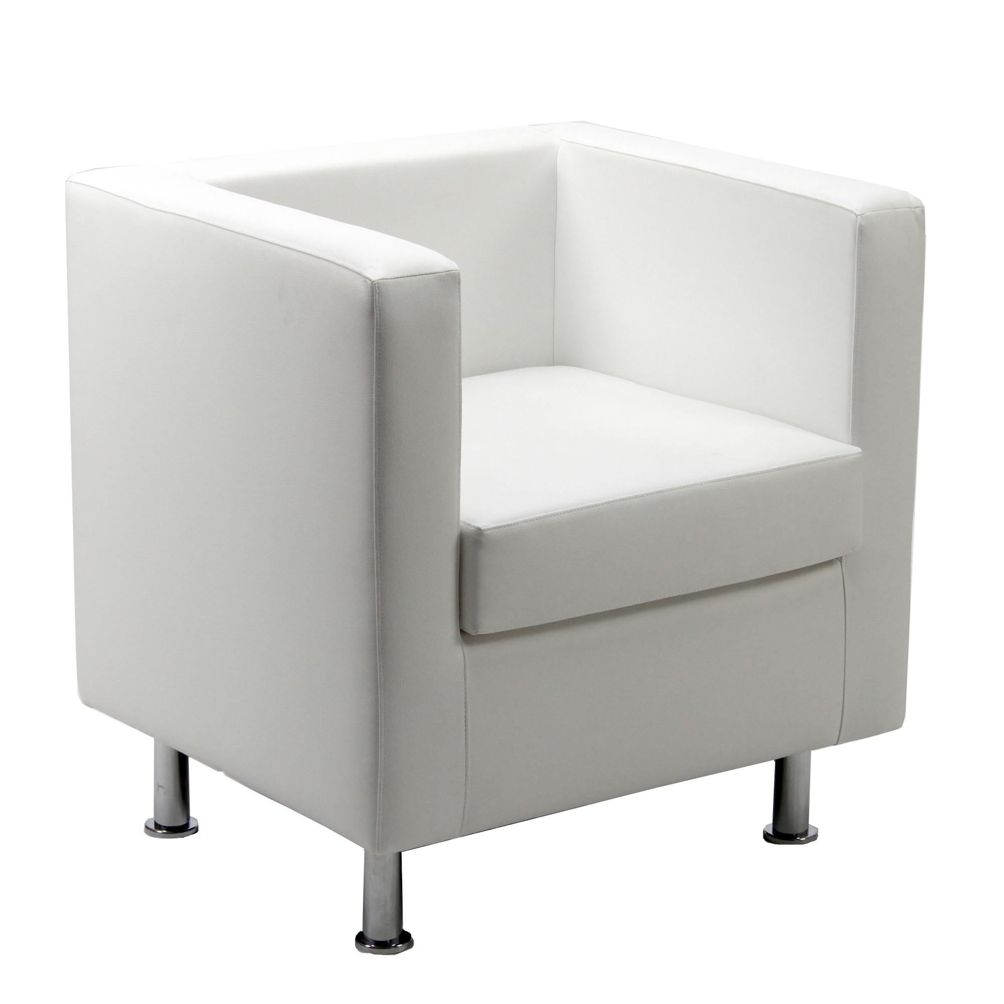 95952 Poltrona Pragma PR1 - con braccioli inclusi - similpelle - bianco - Unisit