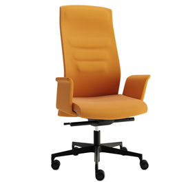 96119 Poltrona direzionale Nordik - con braccioli fissi - arancio - Unisit