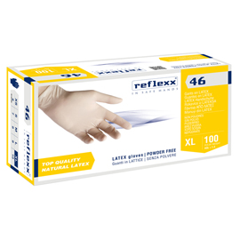 96927 Guanti in lattice R46 - s/polvere - tg XL - bianco - Reflexx - conf. 100 pezzi