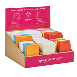 98749 Espositore 750 biglietti + 750 buste - formato 4 e 9 - bianco/colori assortiti - Rex Sadoch