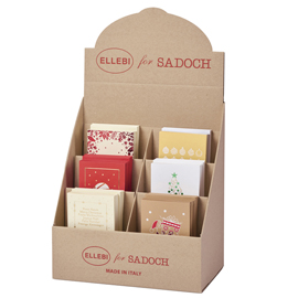 Biglietto natale con busta -  fantasie assortite - Rex Sadoch - expo 120 pezzi