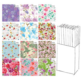 99632 Rotolo carta regalo Fiori - 2 x 0