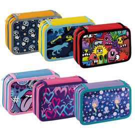 99745 Astuccio 3 Zip Fantasy - 13 x 20 x7