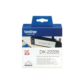 Brother - Rotolo etichetta continua - carta adesiva - Nero/Bianco - 62mm x 30