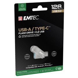 EMTMD128GD283 Emtec - Memoria Dual USB3.2 to Type-C - 128GB - ECMMD128GD283