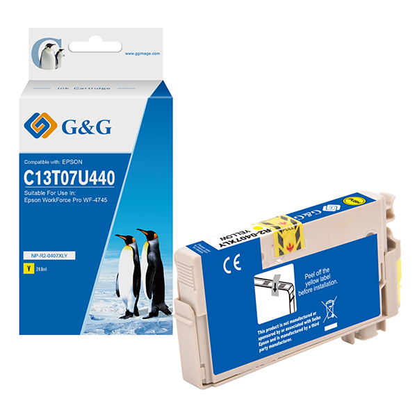 GGNINKE407XLY G&G - Cartuccia ink Compatibile per Epson WorkForce Pro WF-4745 - Giallo
