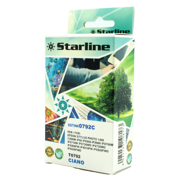 SSTINK0792C Starline - Cartuccia ink - per Epson - Ciano - C13T07924010- T0792 - 13
