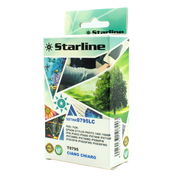 SSTINK0795LC Starline - Cartuccia ink - per Epson - Ciano chiaro - C13T079540 - 13