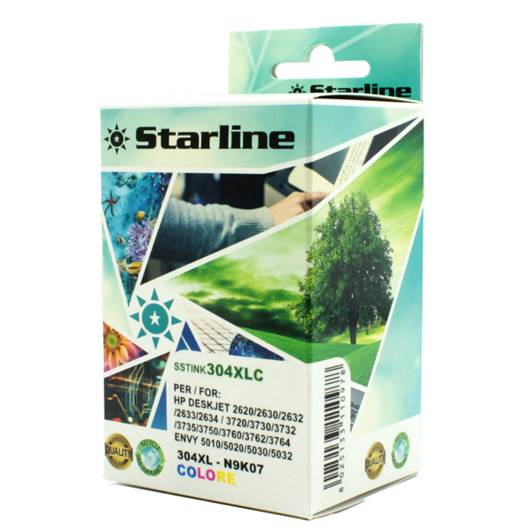 SSTINK304XLC Starline - Cartuccia Ink Compatibile - per HP - 304XL- C/M/Y - 20 ml