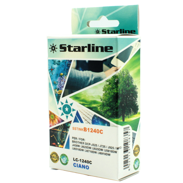 SSTINKB1240C Starline - Cartuccia ink - per Brother - Ciano - LC1240C - 12ml