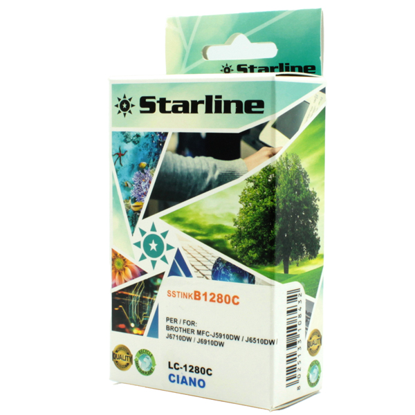 SSTINKB1280C Starline - Cartuccia ink - per Brother - Ciano - LC1280XLC - 16