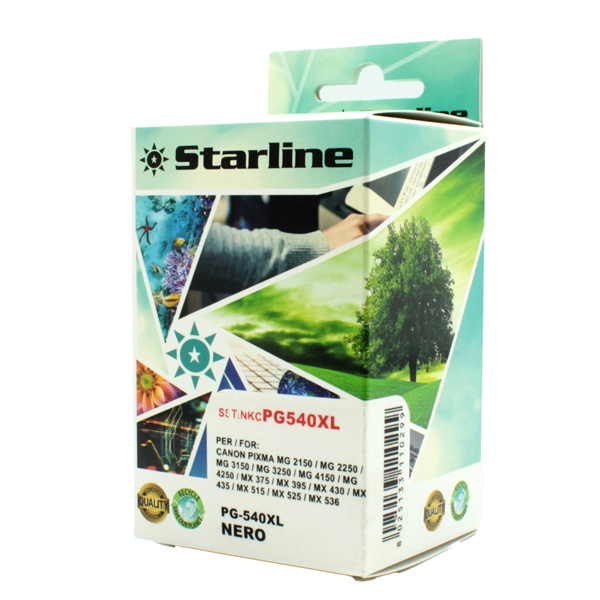SSTINKCPG540XL Starline - Cartuccia - ink Nero per print c/Canon pg 540xl - 21ml