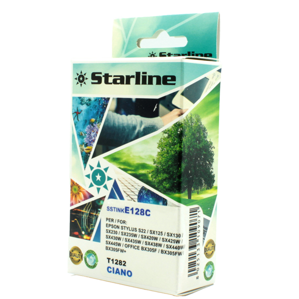 SSTINKE128C Starline - Cartuccia ink - per Epson - Ciano -C13T12824012 - T1282- 7 ml
