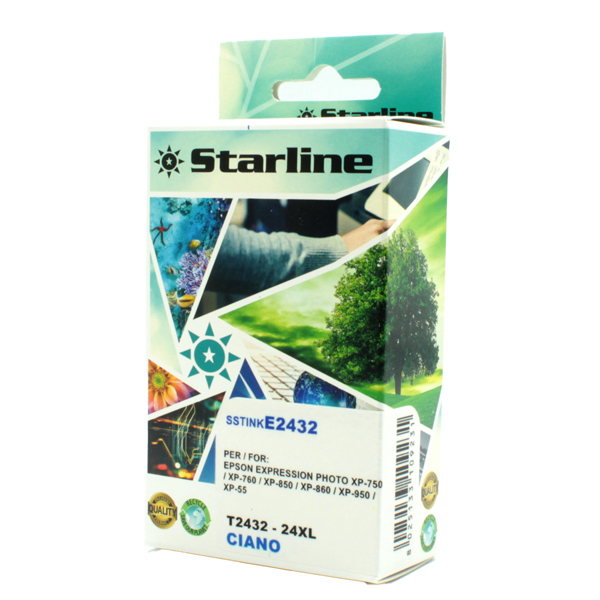 SSTINKE2432 Starline - Cartuccia ink - per Epson - Ciano - C13T24324012 - 24XL -11ml