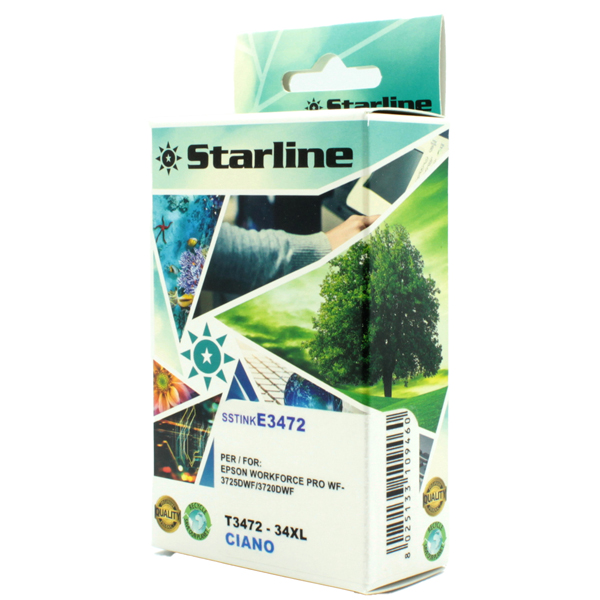 SSTINKE3472 Starline - Cartuccia ink - per Epson - Ciano - C13T34724010 - 34XL -10