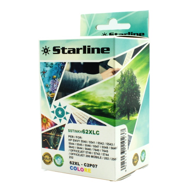 SSTINKH62XLC Starline - Cartuccia Ink Compatibile - per HP - C/M/Y - C2P04AE - 20 ml
