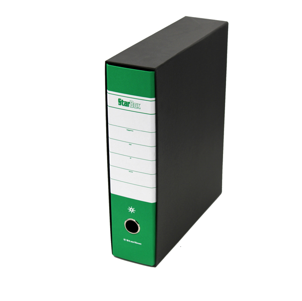 STL4002 Registratore Starbox - dorso 8 cm - protocollo 23 x 33 cm - verde - Starline