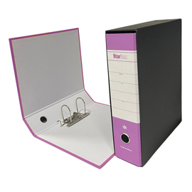 Registratore Starbox sfuso - dorso 8 cm - protocollo 23 x 33 cm - lilla - Starline