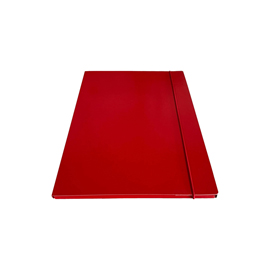 STL5301 Cartella 3 lembi con elastico - 25 x 34 cm - dorso 1cm - rosso - Starline