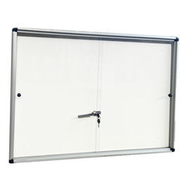 STL6442 Bacheca per interni - con anta scorrevoli - fondo bianco magnetico - 18 fogli A4 - orizzontale - Starline