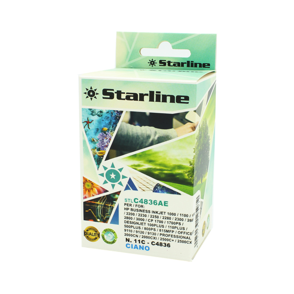 STLC4836AE Starline - Cartuccia ink Compatibile per HP 11- Ciano - 28 ml