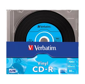 VERBCDR70052C Verbatim - Scatola 10 CD-R Data Life Plus Data Vinyl - slim 1X/52X - 43426 - 700MB