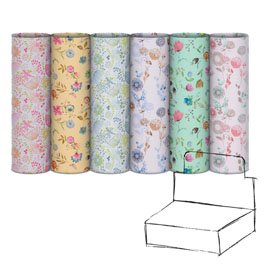 100020 Carta regalo riciclata Fiori di campo - 100 fogli - 70x100cm - fantasie assortite - Rex Sadoch