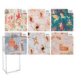 100025 Rotolo carta regalo vintage - 70cmx200m - fantasie assortite - Rex Sadoch