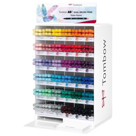 100104 Pennarelli Tombow ABT Dual Brush - 36 colori assortiti - Koh.I.Noor - expo 216 pezzi