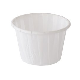 100122 Coppetta porta salse monouso in carta - 30 ml - bianco - Signor Bio - conf. 250 pezzi